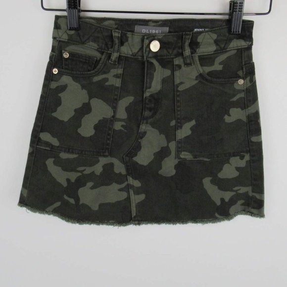 DL1961 Girls' Jenny Mini Skirt in Victory Camo sz 8 - Picture 1 of 12